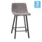 Flash Furniture 24" Gray LeatherSoft Counter Stools, PK 2 CH-212069-24-GY-GG - alternate 4